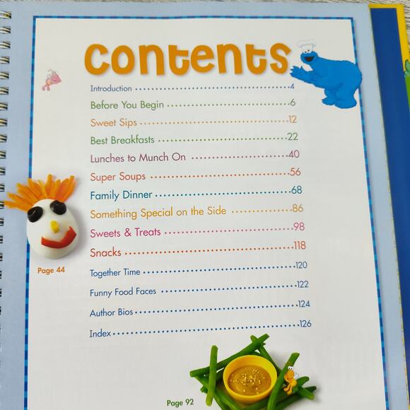 Sesame C is for Cooking Cookbook Childrens Kids Recipes from the Street - Spiral - Picture 3 of 14